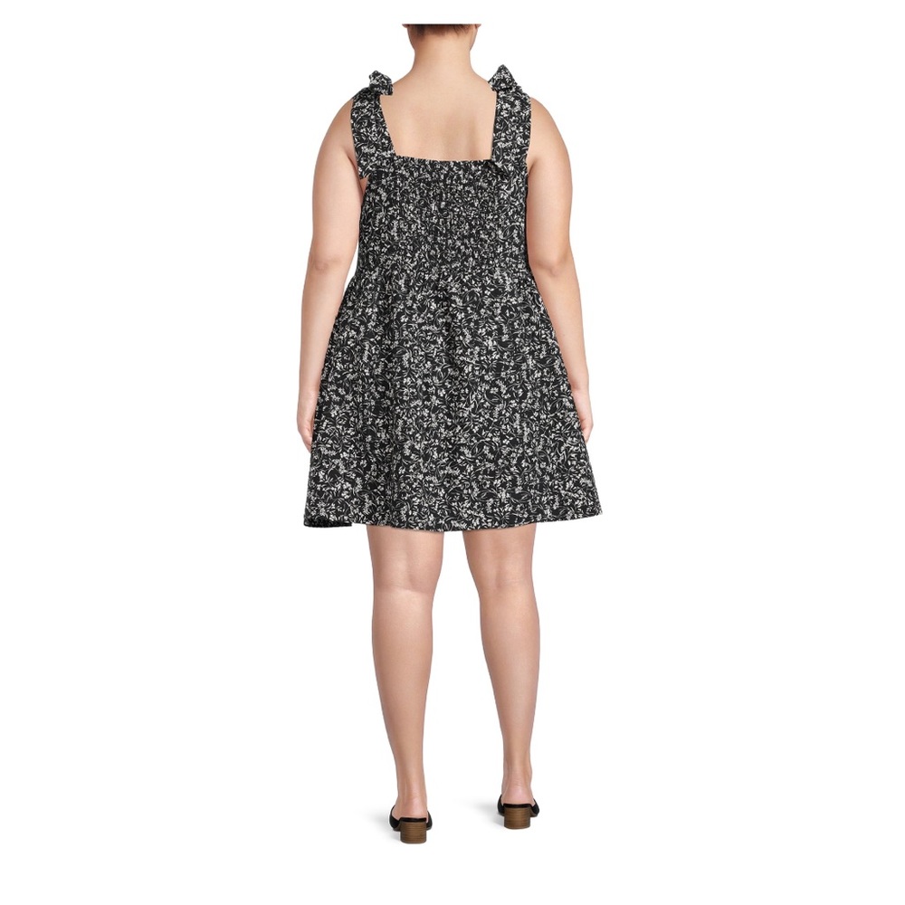 Terra & Sky Women's Plus Size Button Front Tie Shoulder Dress-OX NWOT - Picture 3 of 6